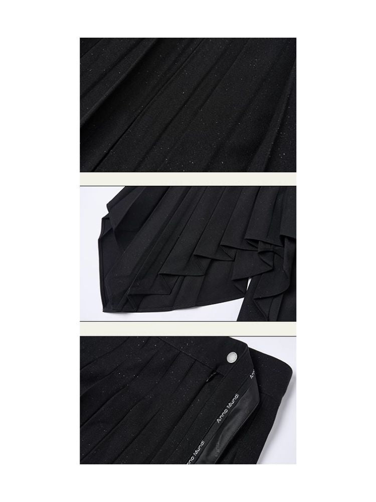 Irregular Mid-length Pleated Half-body Skirt【s0000006395】