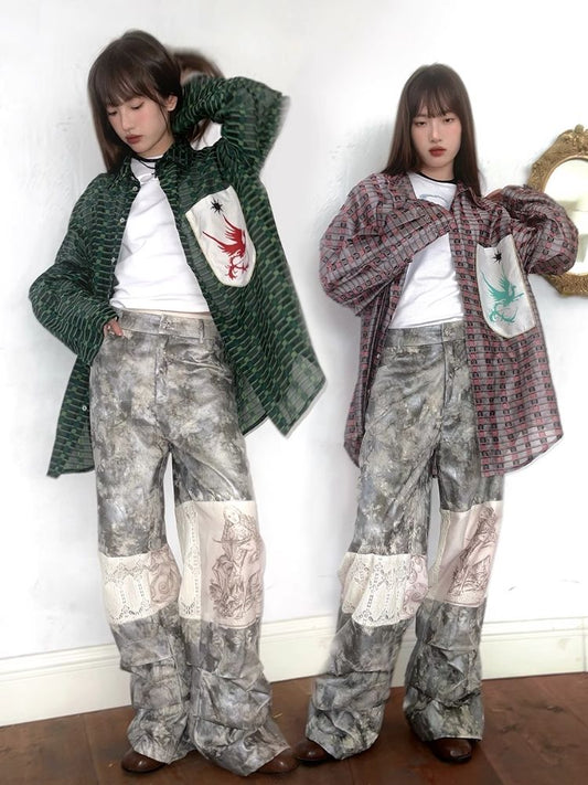 아뇨, 약간 D Stye D Ragon 셔츠 [S0000005065]