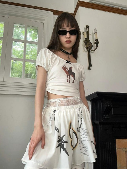 Short-sleeved short tops【s0000003003】