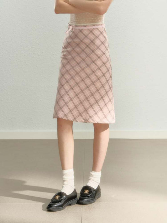 Sweet Plaid Calf Length Skirt【s0000008066】