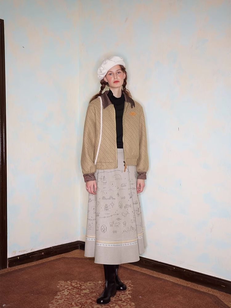 Embroidery / Printed Big Pendulum Skirt【s0000005910】