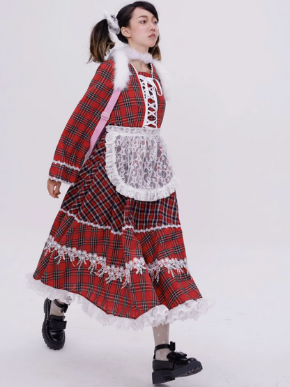 Sweet Plaid Lace-up Lolita Dress【s0000003183】