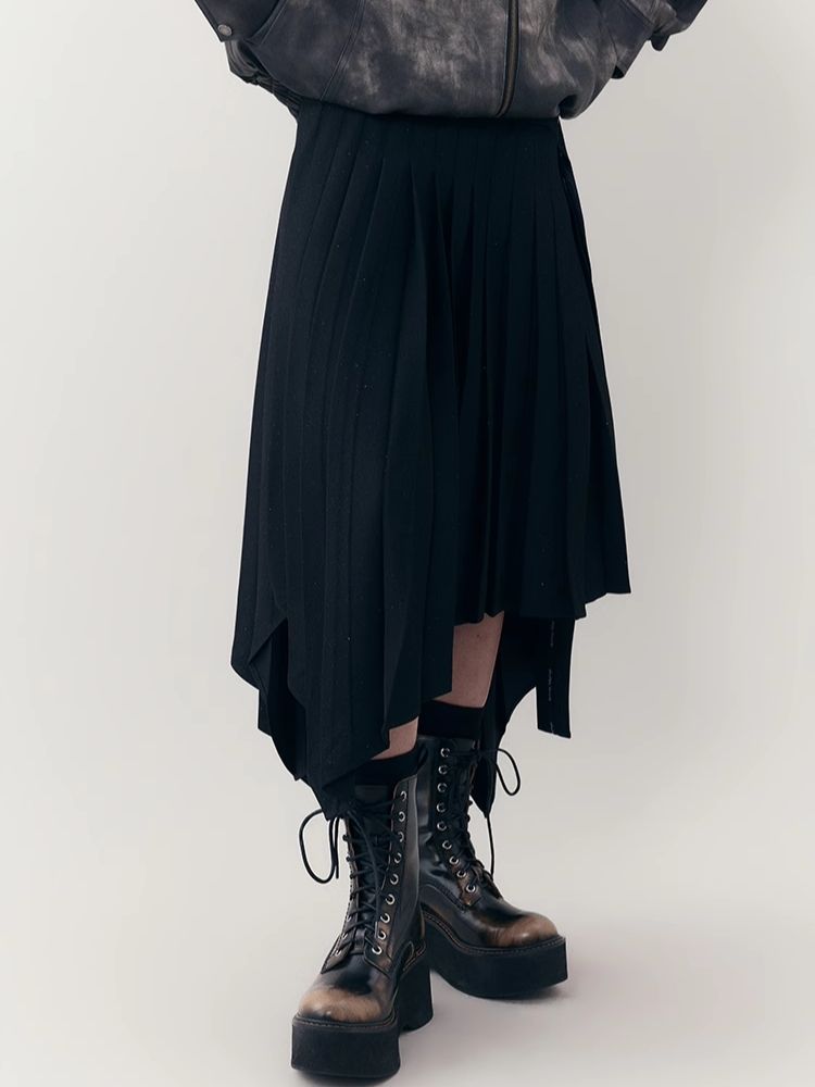 Irregular Mid-length Pleated Half-body Skirt【s0000006395】