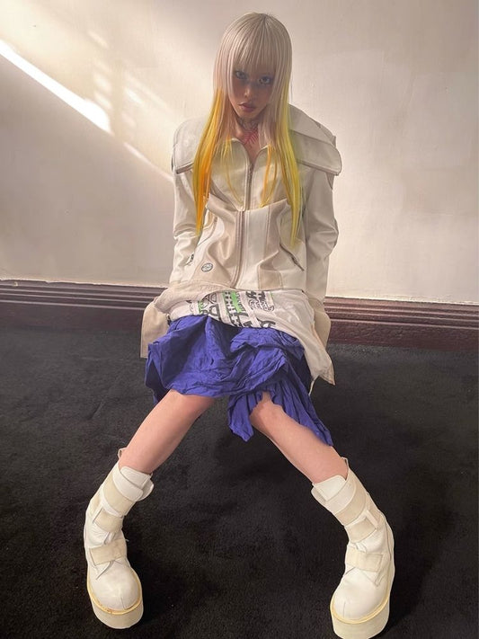 Multi-wear biker leather jacket【s0000004948】