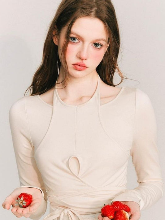 Fake two-piece knitted sweater【s0000003235】