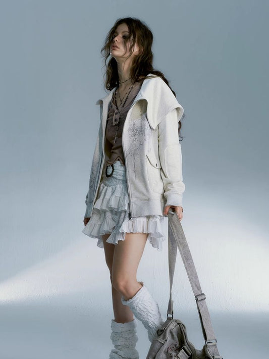 Loose zipper top jacket【s0000004094】