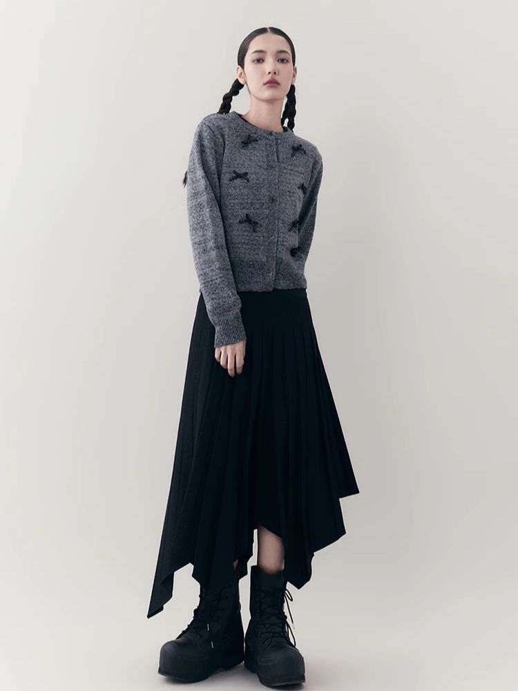 Irregular Mid-length Pleated Half-body Skirt【s0000006395】