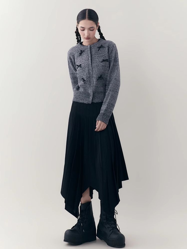 Irregular Mid-length Pleated Half-body Skirt【s0000006395】
