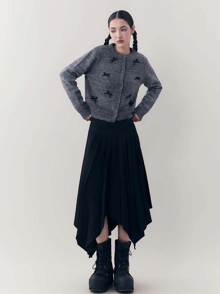 Irregular Mid-length Pleated Half-body Skirt【s0000006395】