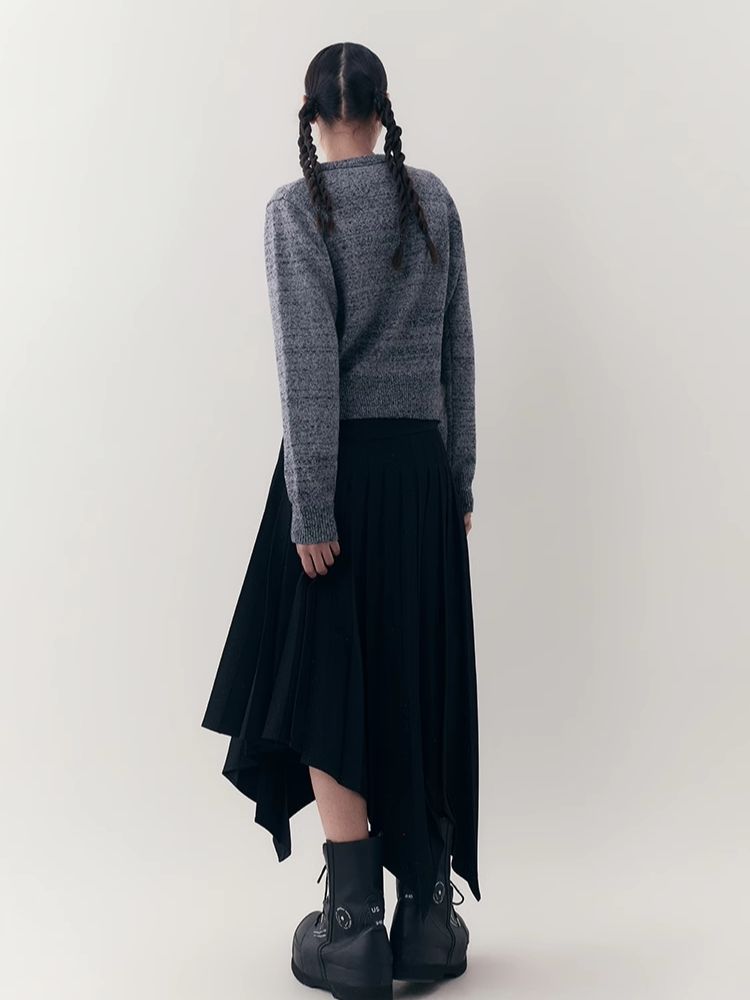 Irregular Mid-length Pleated Half-body Skirt【s0000006395】