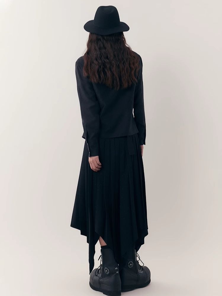 Irregular Mid-length Pleated Half-body Skirt【s0000006395】
