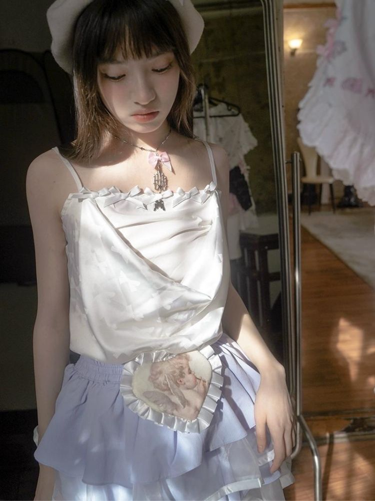 Angel Heart bowknot cute camisole【s0000002901】