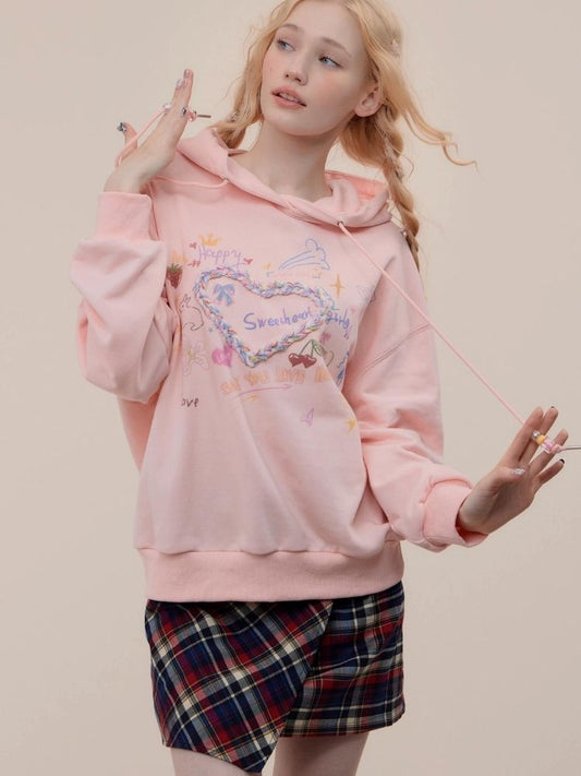 ziziFei Autumn/Winter New Beauty Ceremony Old Long Sleeve Jacket Pine Clothes Love Heart Heavy Cross Hat Clothes Woman