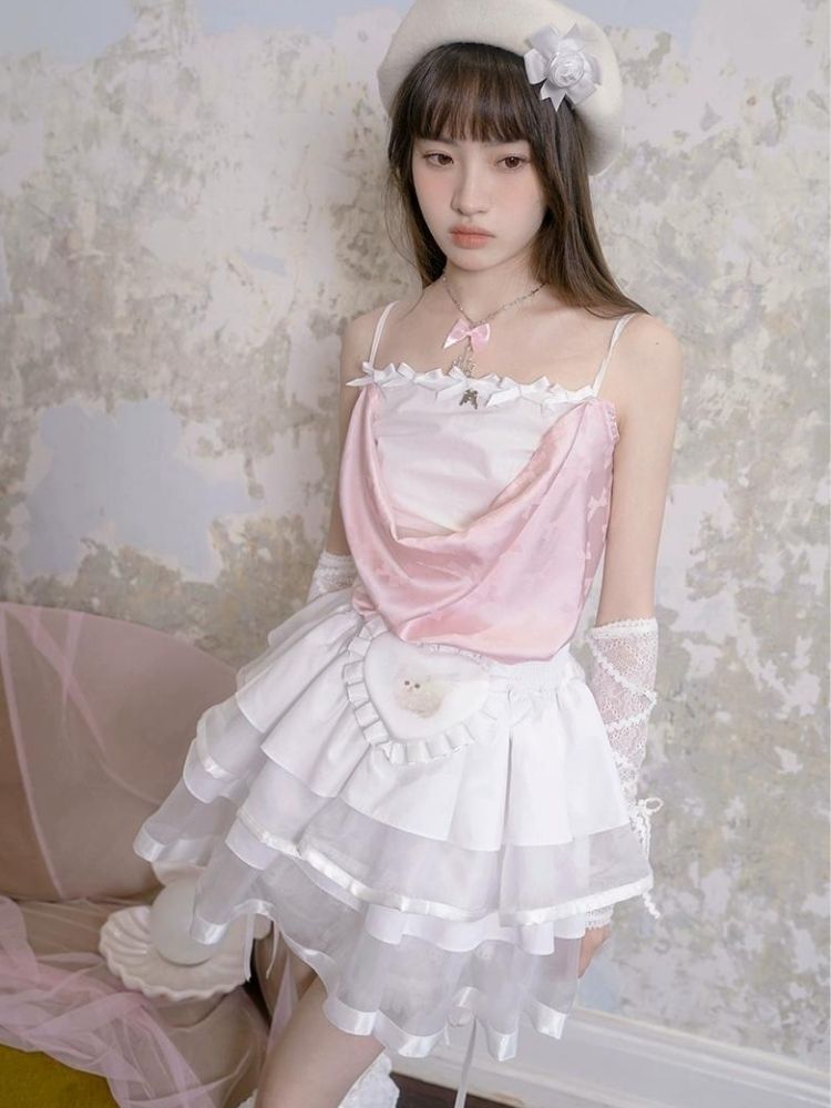 Angel Heart bowknot cute camisole【s0000002901】