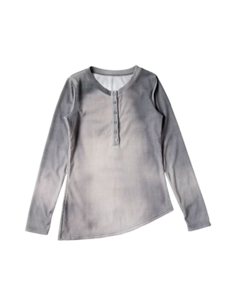 Retro Abstract Print Long Sleeve T-Shirt【s0000005752】