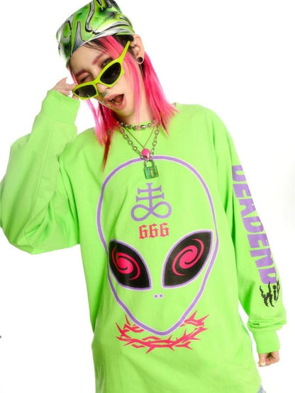 Alien Loose Long Sleeve Sweatshirt【s0000004457】