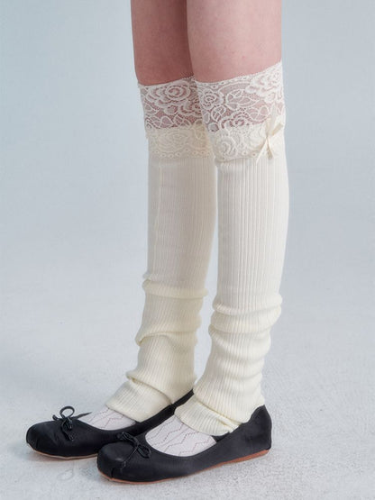 Lace knit pile leg cover【s0000002010】