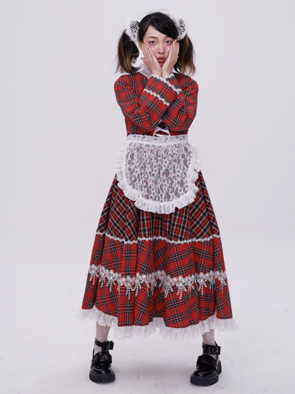 Sweet Plaid Lace-up Lolita Dress【s0000003183】