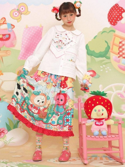 Doll collar long-sleeved shirt【s0000003324】