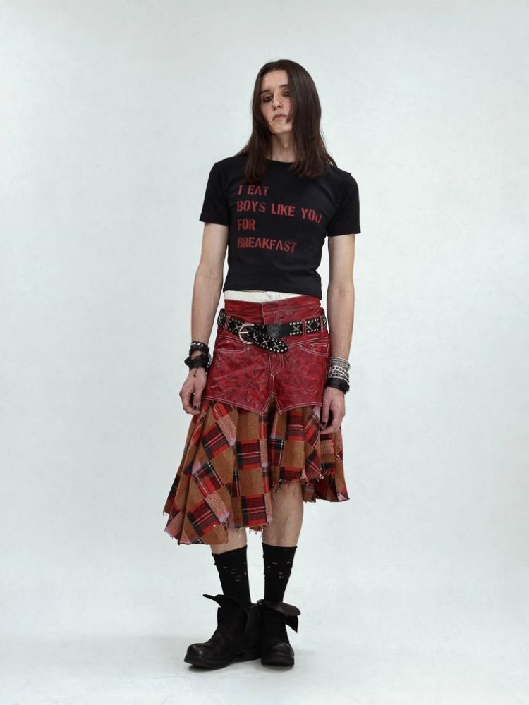 Printed Lettered Waistless Short Sleeve T-Shirt【s0000006688】