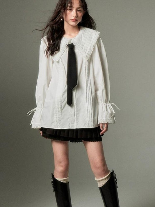 Doll collar Tucker shirt【s0000003275】