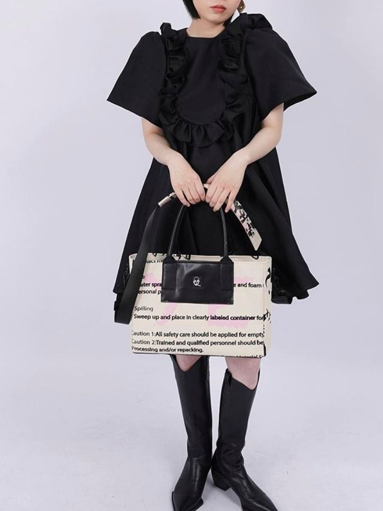 One-shoulder diagonal tote bag【s0000003312】