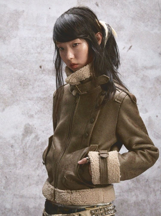 Standing Collar Lapel Thickened Jacket【s0000005765】