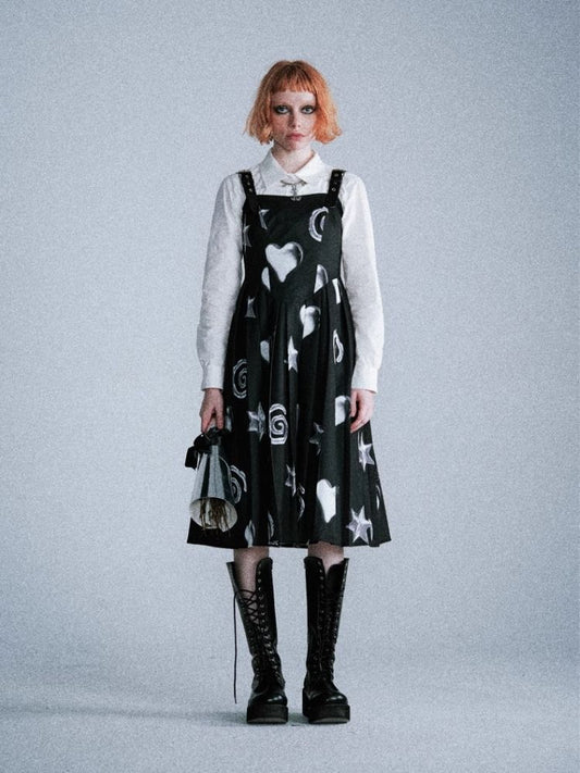 Shoulder Strap Pleated Dress【s0000006185】