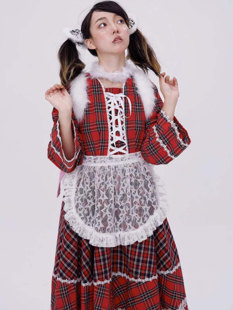 Sweet Plaid Lace-up Lolita Dress【s0000003183】