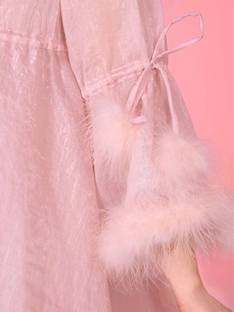 섹시한 잠옷 핑크 ha lte r d res robe set [s0000006583]