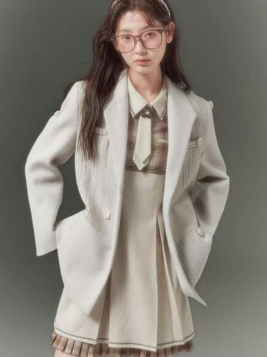 College gray short jacket【s0000003522】