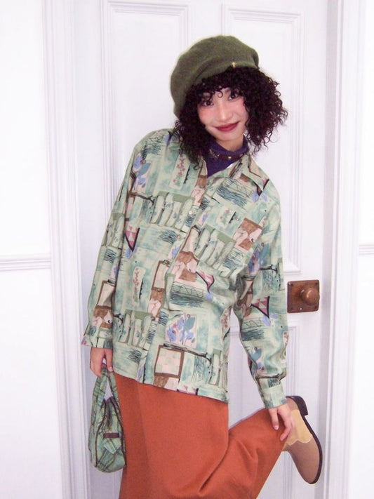 Loose Drop Shoulder Long Sleeve Shirt【s0000005134】