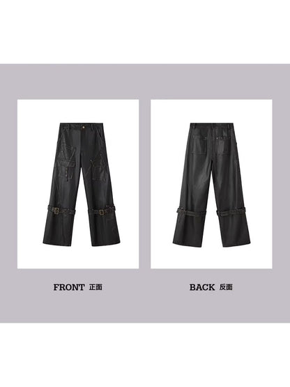 Retro style street damage pants【s0000003934】