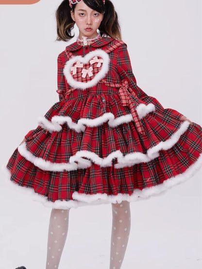 Lolita red christmas dress【s0000004034】