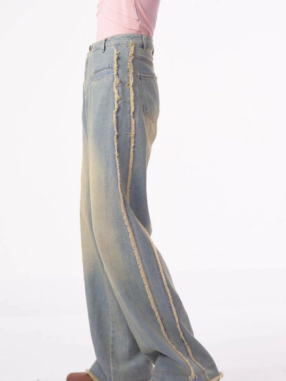 High waist loose slim jeans【s0000003809】