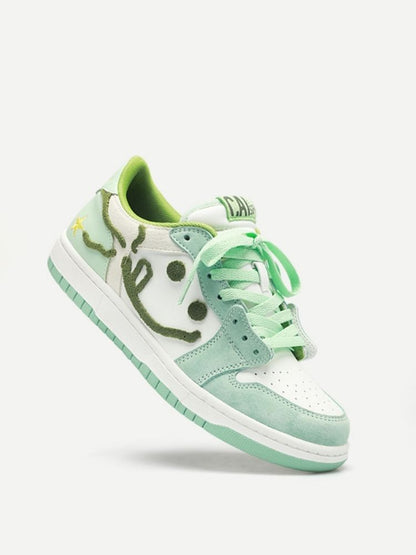 Gluttonous Cat Lace Up Sneakers Mint Green [s0000002564]