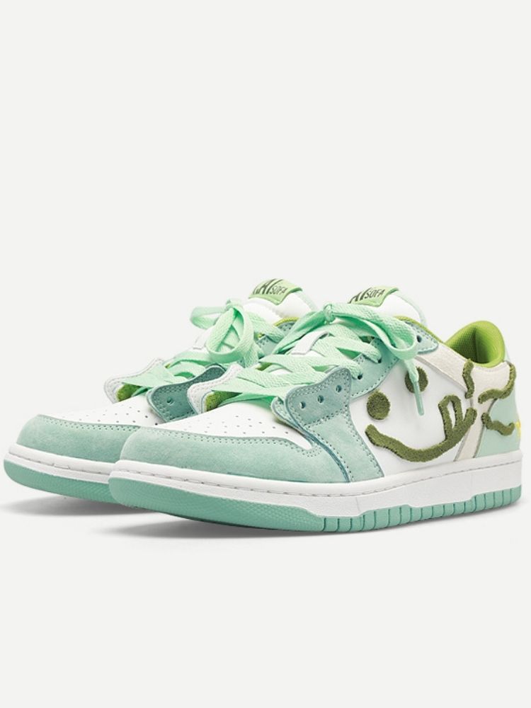 Gluttonous Cat Lace Up Sneakers Mint Green [s0000002564]