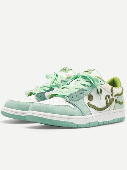 Gluttonous Cat Lace Up Sneakers Mint Green【s0000002564】