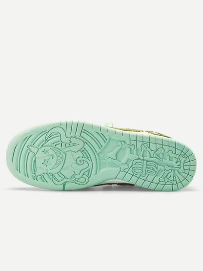 Gluttonous Cat Lace Up Sneakers Mint Green [s0000002564]