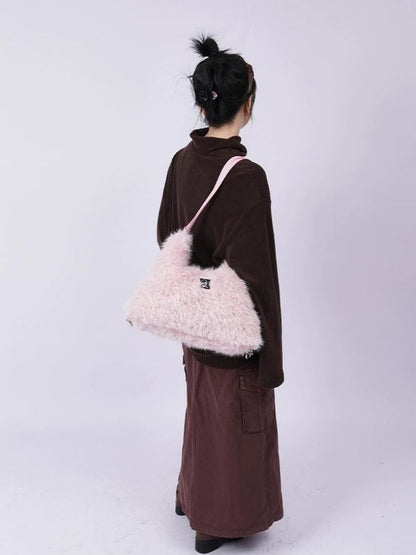 Large-capacity double shoulder fur bag 【s0000003474】