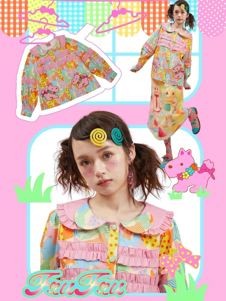 Pink doll collar shirt blouse【s0000004921】