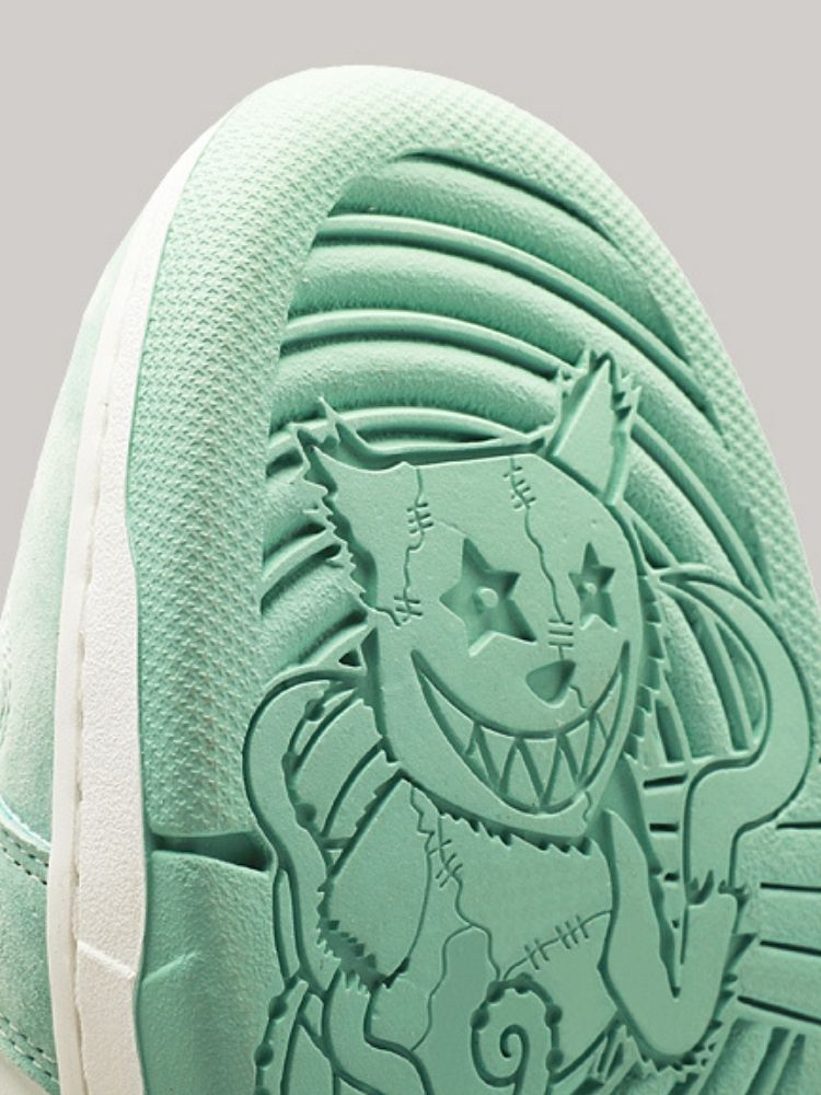 Gluttonous Cat Lace Up Sneakers Mint Green [s0000002564]