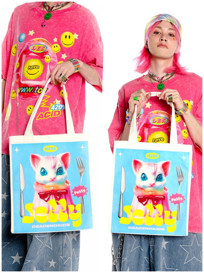 Colorful Large Canvas Tote Bag【s0000003886】