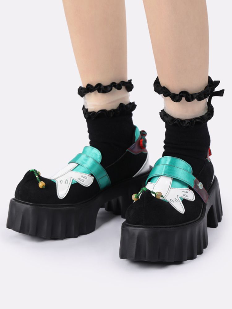 Velcro Butterfly Stitch Platform Shoes [s0000002789]