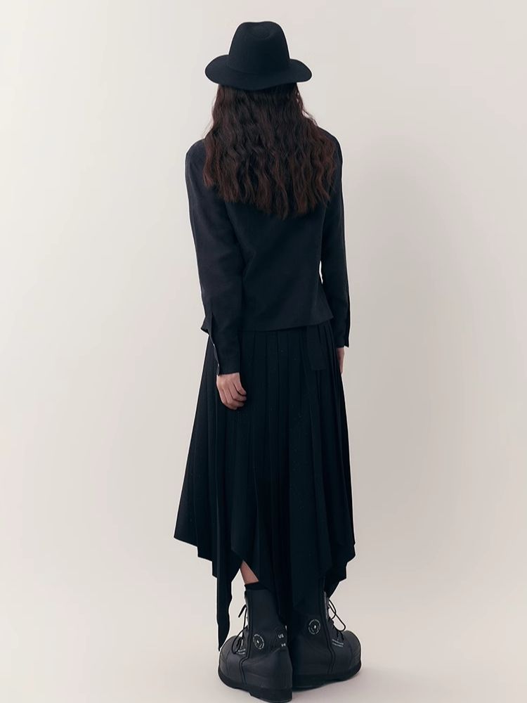Standing Collar Design Niche Tencel Shirt【s0000006387】