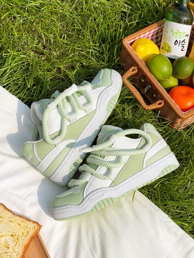 Fresh Lime Casual Sport Lace Up Sneakers【s0000002572】