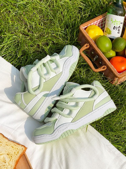 Fresh Lime Casual Sport Lace Up Sneakers [s0000002572]