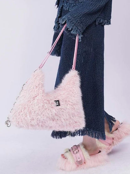 Large-capacity double shoulder fur bag 【s0000003474】