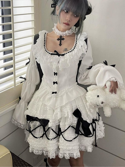 French Retro Puffy Cake Skirt【s0000003588】