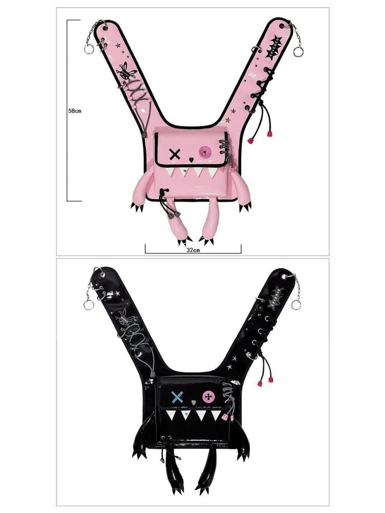 Bunny Monster Patent Leather Two-use Bag [s0000004811]